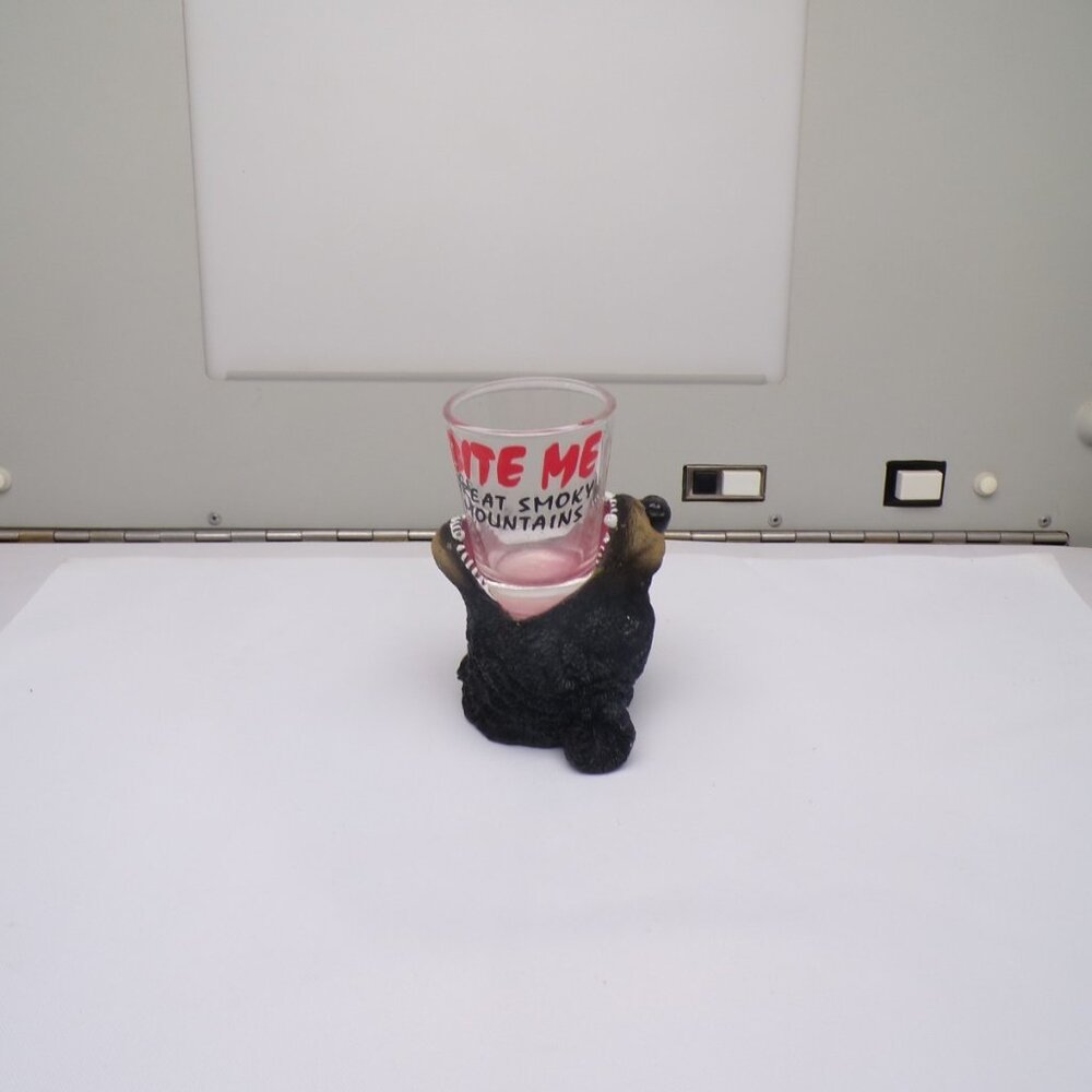 Smoky Mountains Bear Head-Shaped Shot Glass